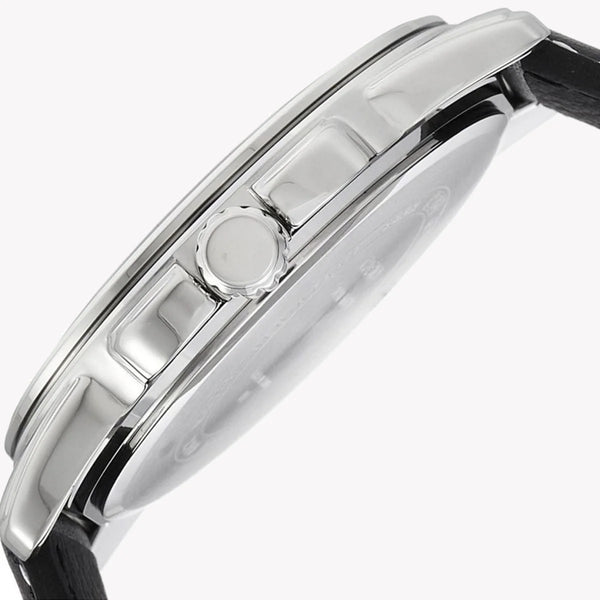 Casio Men's Silver Stainless Steel, Black Leather | Mtp-1314l-8avdf by i-watch