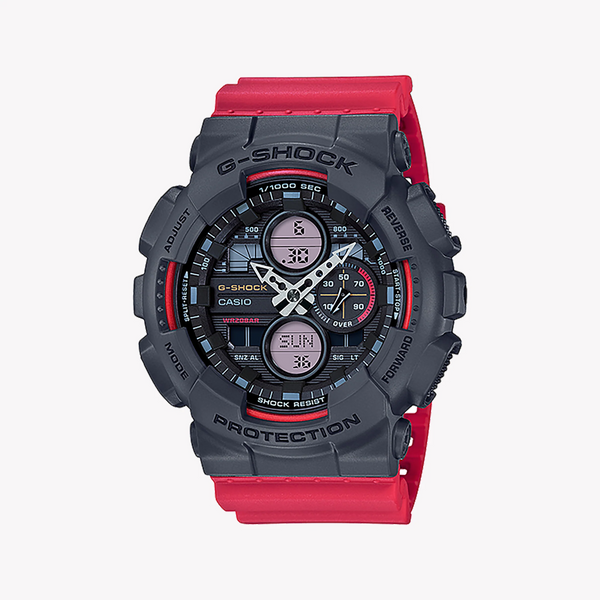 Casio G-Shock Ga-140-4adr Bold Adventurer - Red Resin Men's Watch With Digital Dial & 200m Water Resistance by i-watch