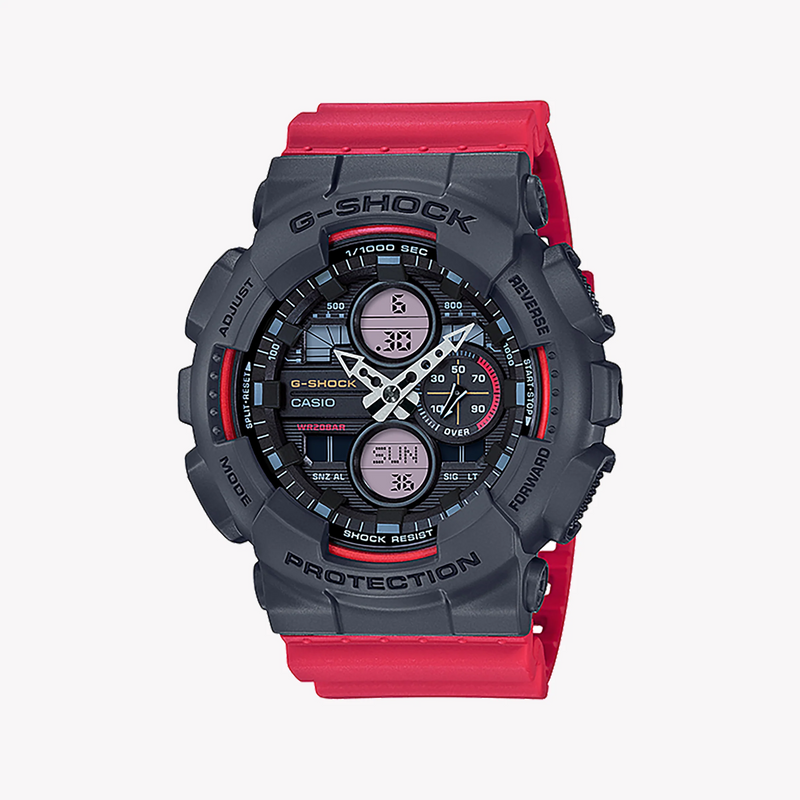 Casio G-Shock Ga-140-4adr Bold Adventurer - Red Resin Men's Watch With Digital Dial & 200m Water Resistance by i-watch