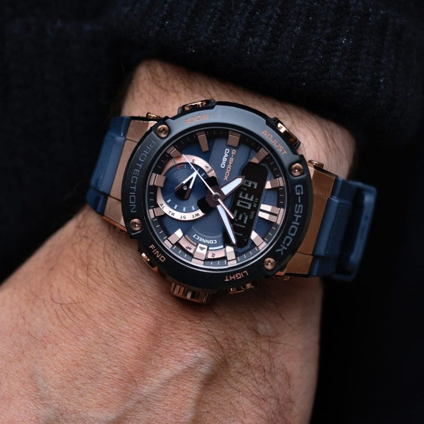 CASIO G-SHOCK GST-B200G-2ADR - BOLD ELEGANCE MEN'S WATCH WITH ROSE GOLD & BLACk RESIN BAND-i-Watch-2