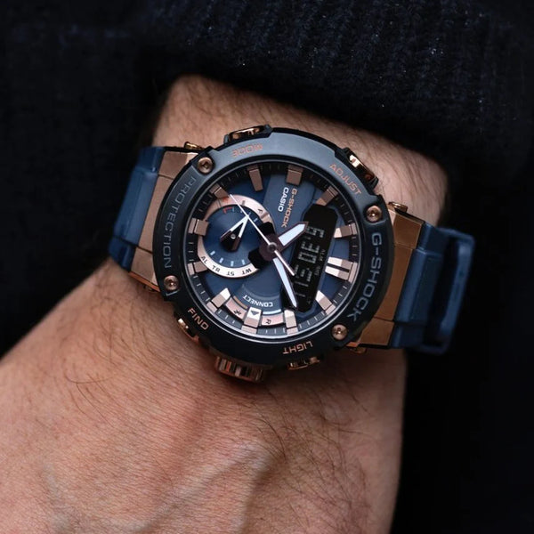Casio G-Shock Gst-B200g-2adr - Bold Elegance Men's Watch With Rose Gold & Black Resin Band by i-watch