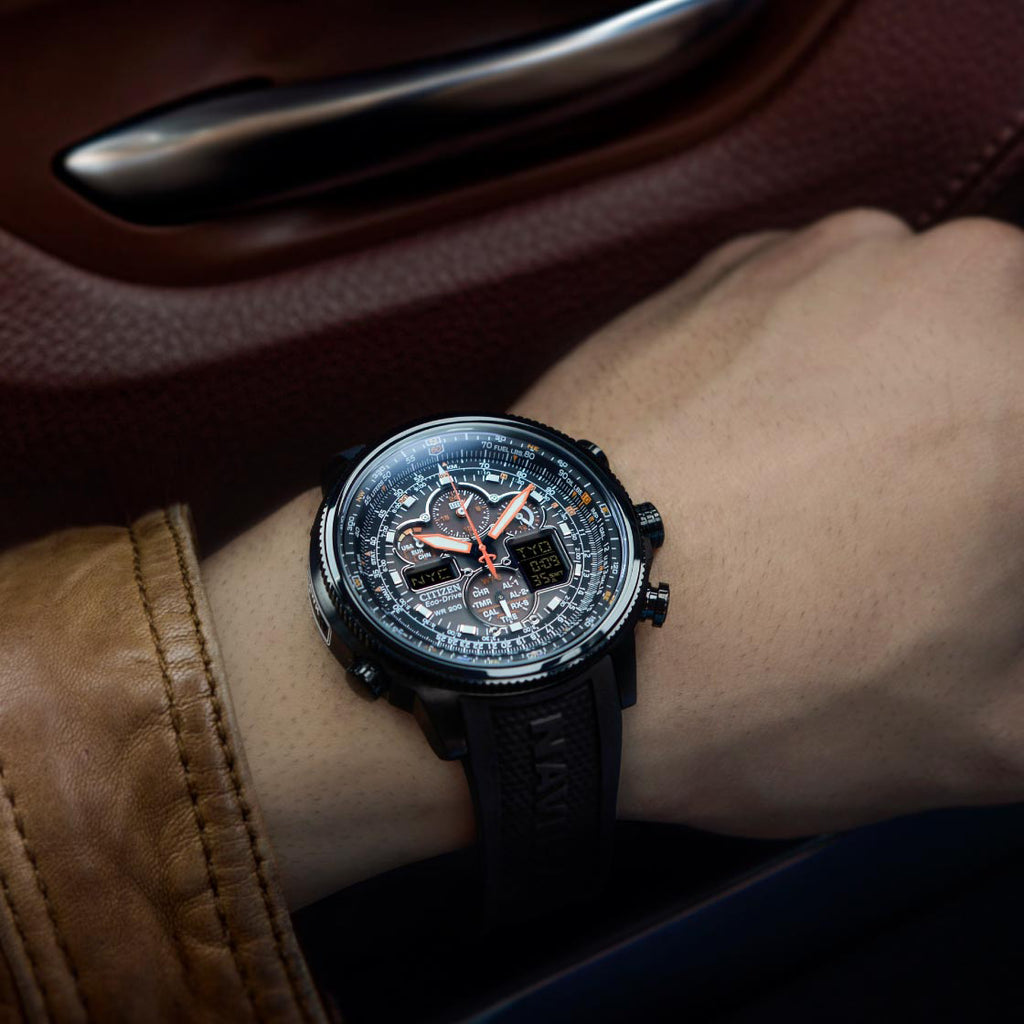 CITIZEN ECO-DRIVE JY8035-04E - BOLD BLACK ADVENTURER MEN'S WATCH WITH MULTIFUNCTIONAL FEATURES-i-Watch-2