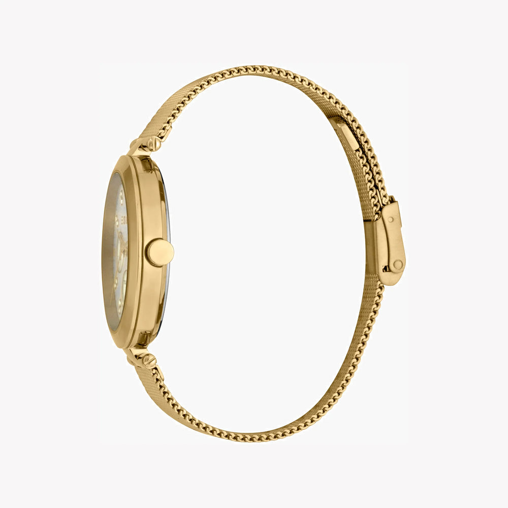 Esprit Women's Gold Stainless Steel Watch, Silver Dial | Es1l094m0065 by i-watch