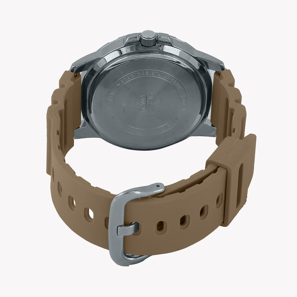 CASIO MTP-VD01-5EVUDF SLEEK SPORTY ELEGANCE - MEN'S WATCH WITH BLACK DIAL AND BEIGE RESIN BAND-i-Watch-2