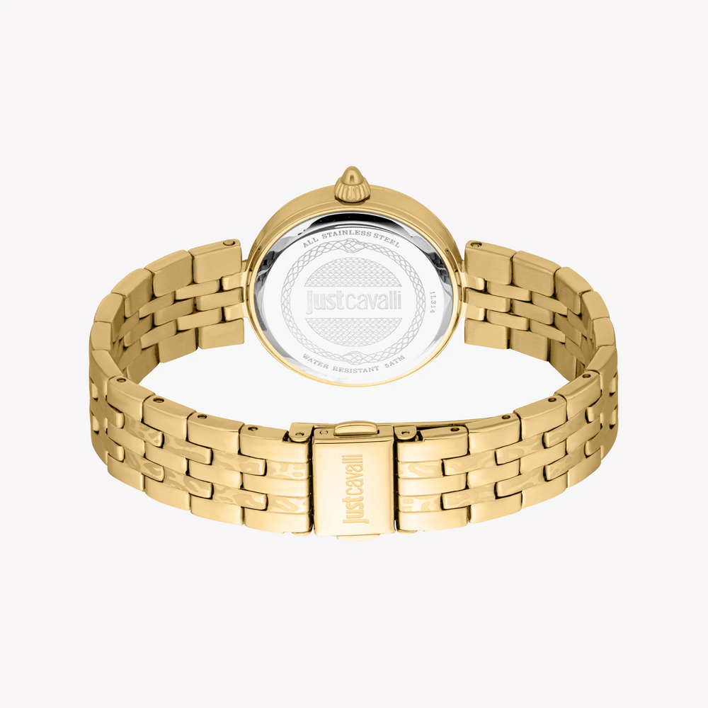 Just Cavalli Women's Gold Stainless Steel Watch, Silver Dial | Jc1l314m0055 by i-watch