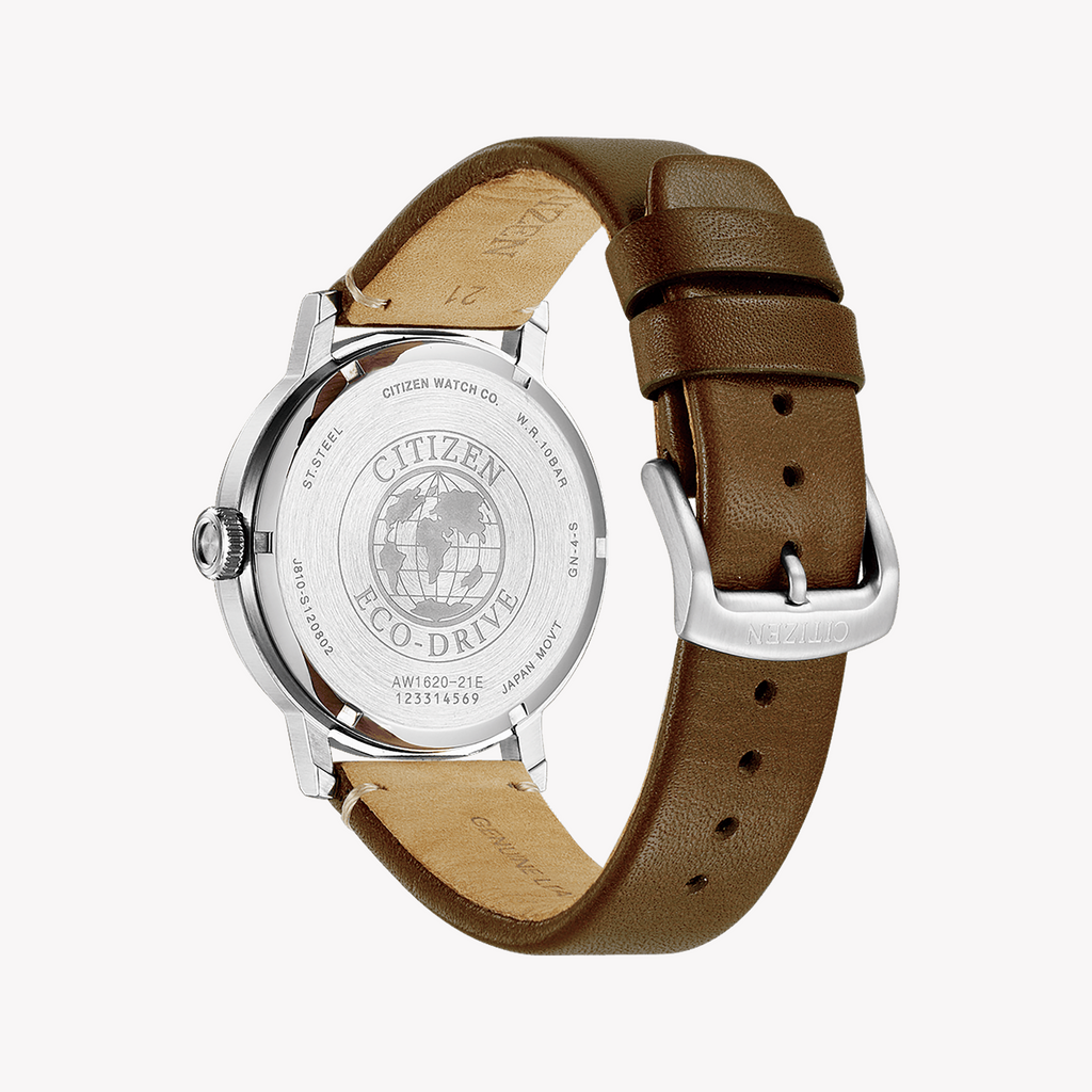 CITIZEN AW1620-21E BOLD CLASSIC - STUNNING ECO-DRIVE MEN'S TIMEPIECE with Brown Leather Band-i-Watch-4
