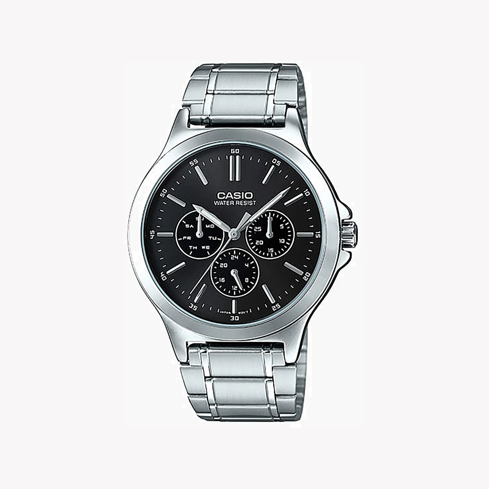 Casio Men's Stainless Steel Watch, Black Dial | Mtp-V300d-1a by i-watch