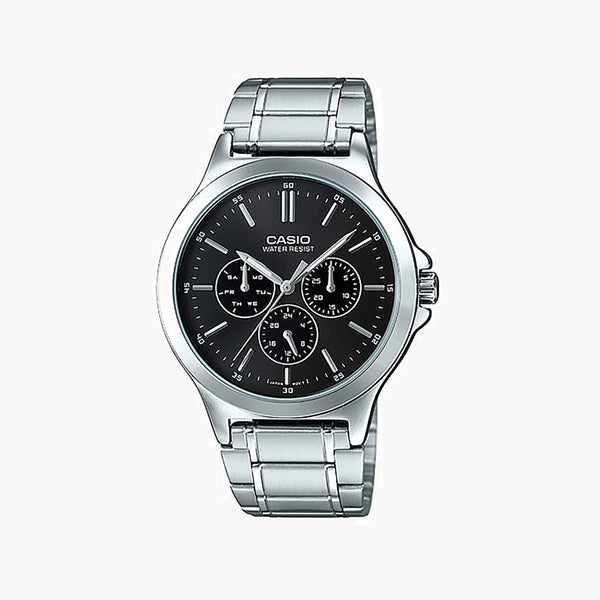 Casio Men's Stainless Steel Watch, Black Dial | Mtp-V300d-1a by i-watch