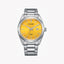 Citizen Men's Silver Watch, Yellow Dial | Bi5110-54z