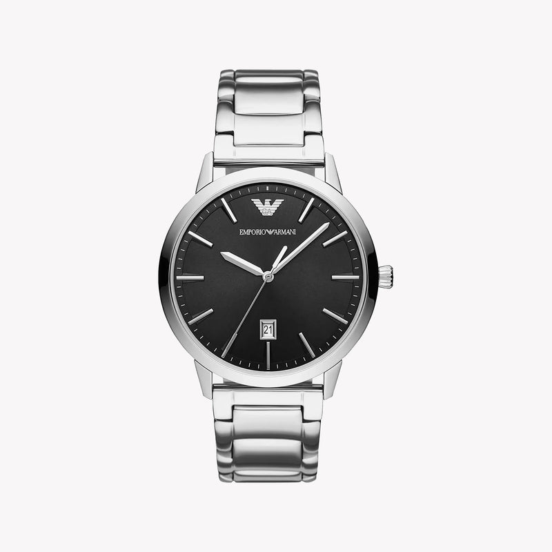 Emporio Armani Men's Silver Watch, Black Dial | Ar11310 by i-watch