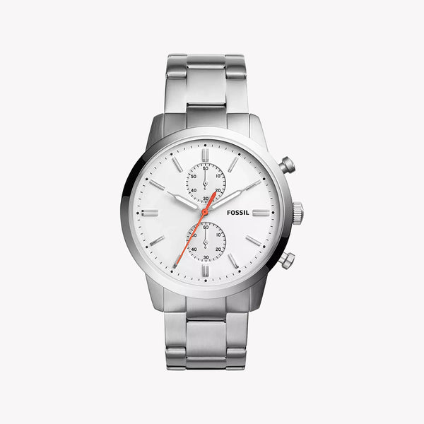Fossil Men's Silver Stainless Steel Watch, White Dial | Fs5346 by i-watch