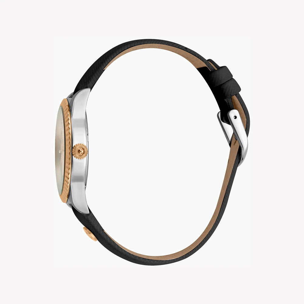 Just Cavalli Women's Rose Gold Watch, Black Leather | Jc1l133l0045 by i-watch