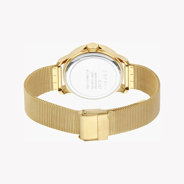 Esprit Women's Gold Stainless Steel Watch, Champagne Dial | Es1l198m0025 by i-watch