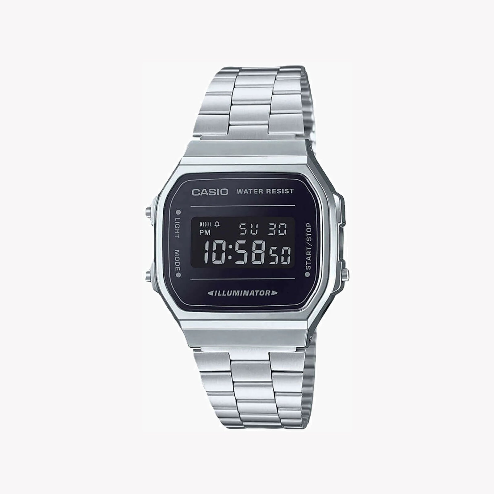 Casio Men's Resin/Metal Watch, Silver Dial | A168wem-1ef by i-watch