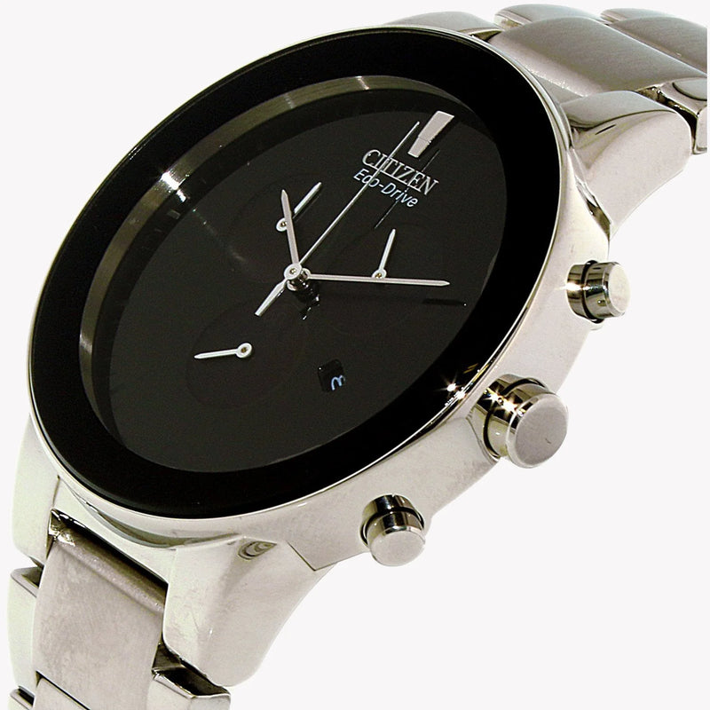 Citizen Men's Silver Stainless Steel, Black Dial | At2240-51e by i-watch