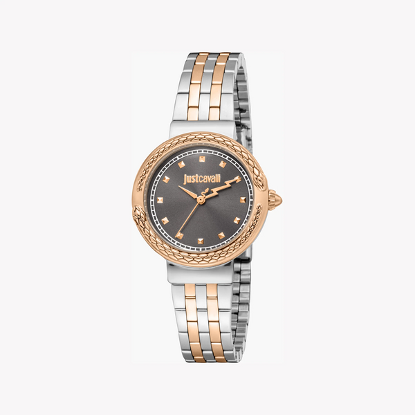Just Cavalli Women's Two-Tone Watch, Dark Grey Dial | Jc1l311m0075 by i-watch