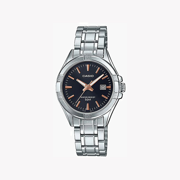 Casio Women's Stainless Steel Watch, Black Dial | Ltp-1308d-1a2v by i-watch