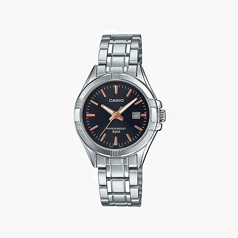 Casio Women's Stainless Steel Watch, Black Dial | Ltp-1308d-1a2v by i-watch