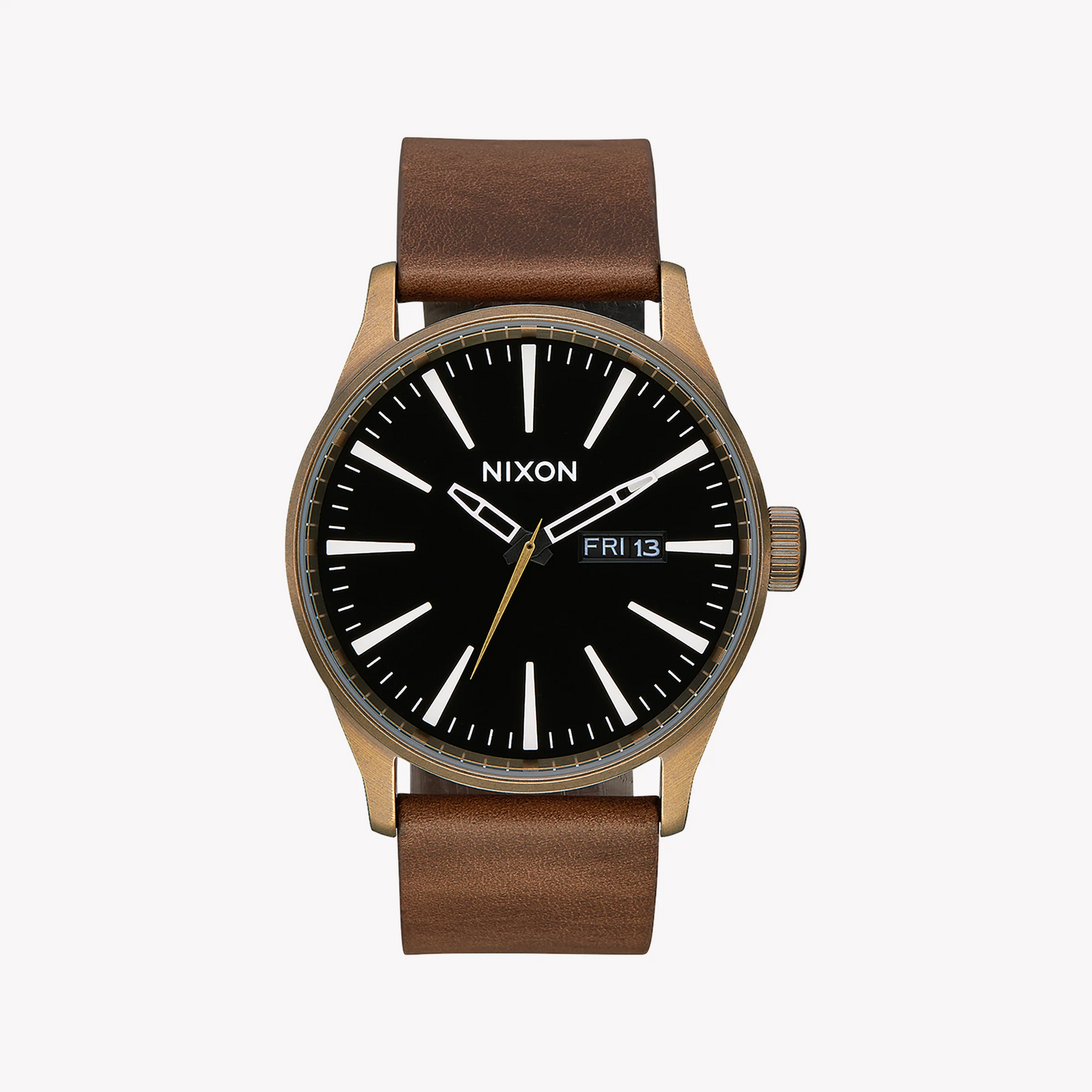 Nixon Men's Brown Stainless Steel, Gold Leather | A105-3053 by i-watch