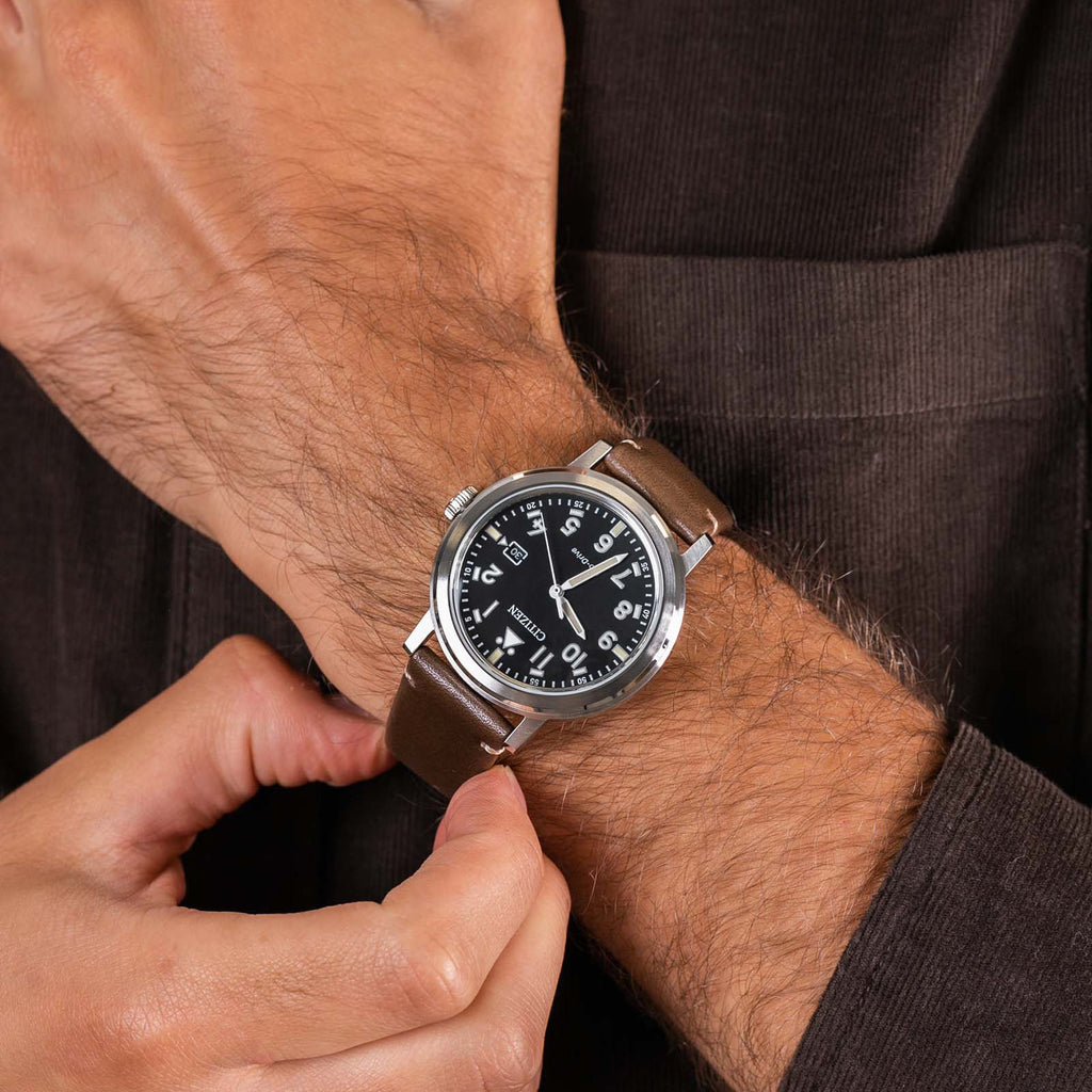 CITIZEN AW1620-21E BOLD CLASSIC - STUNNING ECO-DRIVE MEN'S TIMEPIECE with Brown Leather Band-i-Watch-2