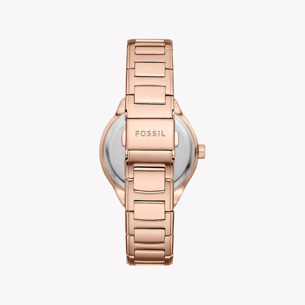 Fossil Women's Rose Gold Watch, White Dial | Bq3781 by i-watch