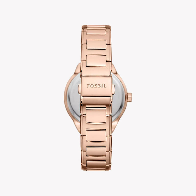 Fossil Women's Rose Gold Watch, White Dial | Bq3781 by i-watch