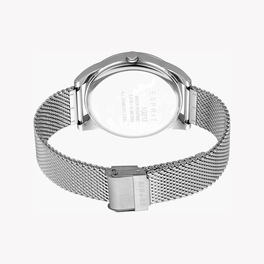 Esprit Men's Silver Stainless Steel Watch, Silver Dial | Es1gq1m0025 by i-watch