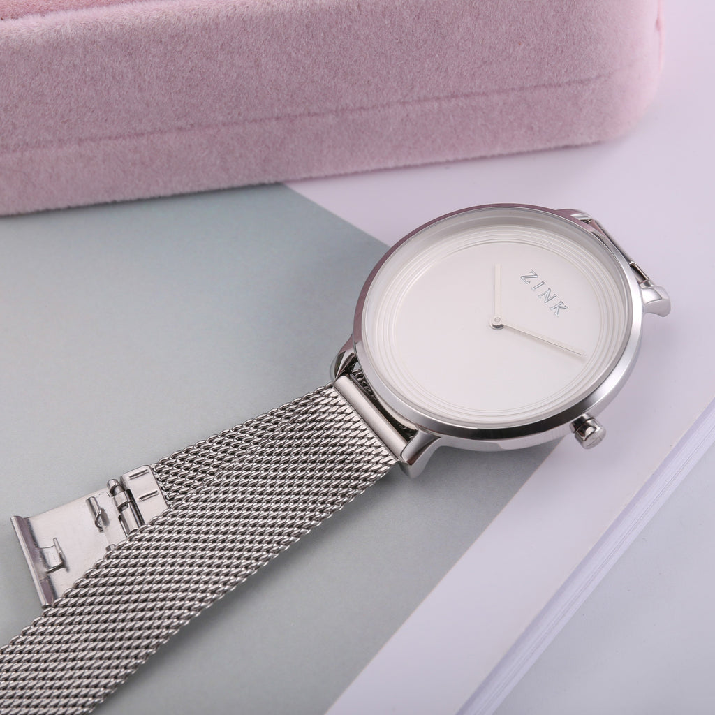 Zink Women's Silver Stainless Steel Watch | Model Zk129l1ms-16