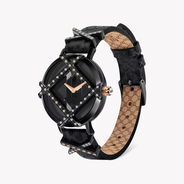 Police Women's Black Leather Watch, Stainless Steel | Pl-16068bsb_02 by i-watch