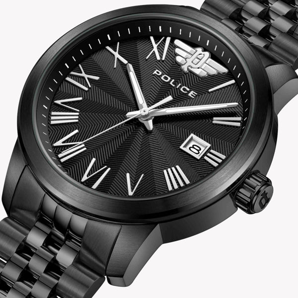 Police Men's Black Stainless Steel Watch, Black Dial | Pewjh0021304 by i-watch