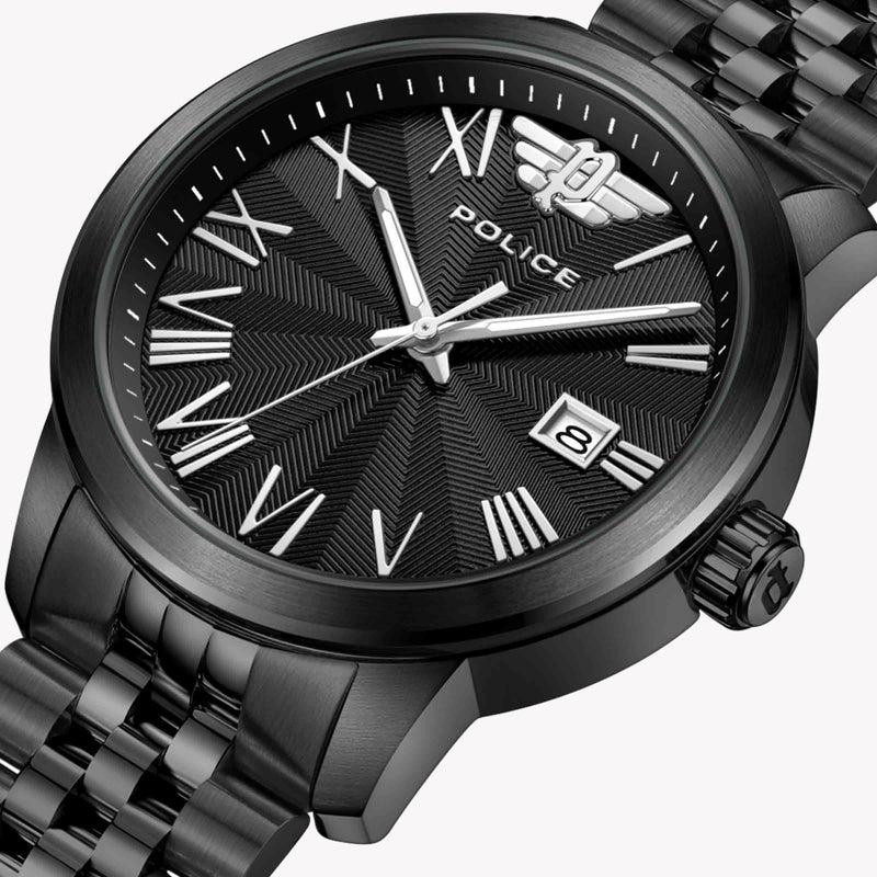 Police Men's Black Stainless Steel Watch, Black Dial | Pewjh0021304 by i-watch