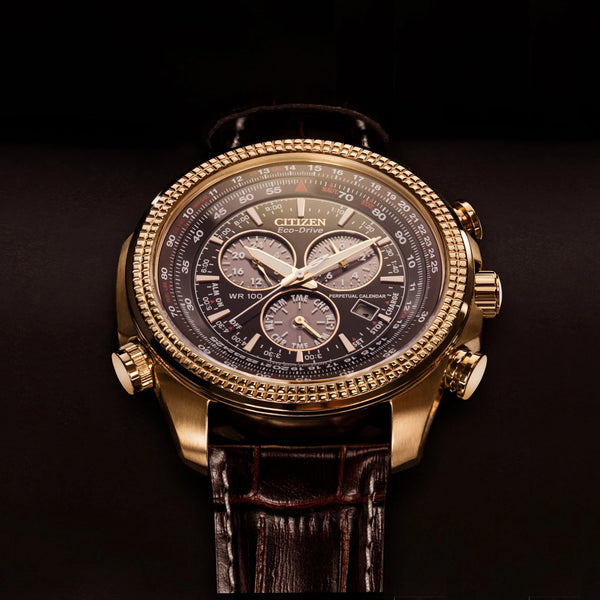 Citizen Men's Gold Stainless Steel, Brown Leather | Bl5403-03x by i-watch