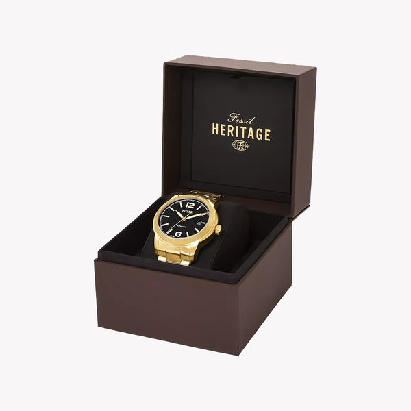 Fossil Men's Gold Automatic Watch, Black Dial | Me3232 by i-watch