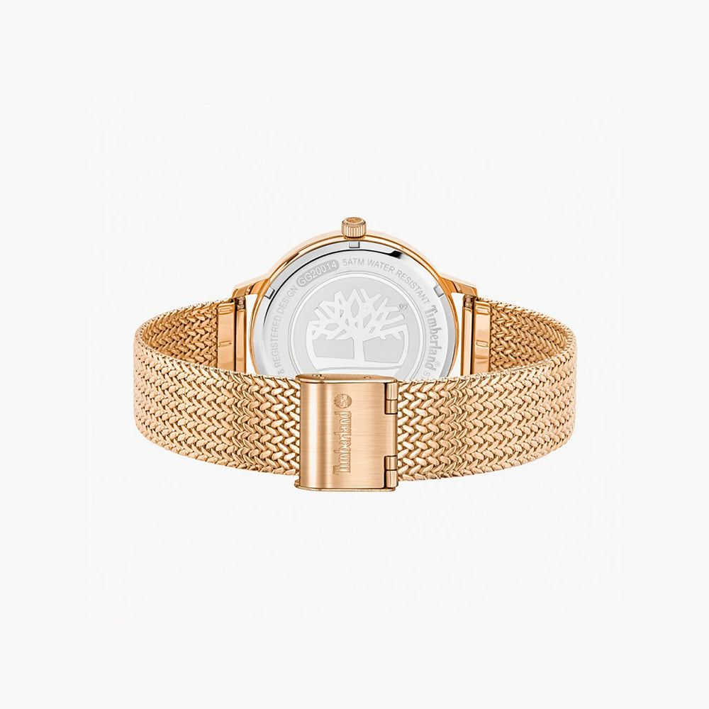 Timberland Men's Rose Gold Stainless Steel Watch, White Dial | Tdwlg2001451 by i-watch