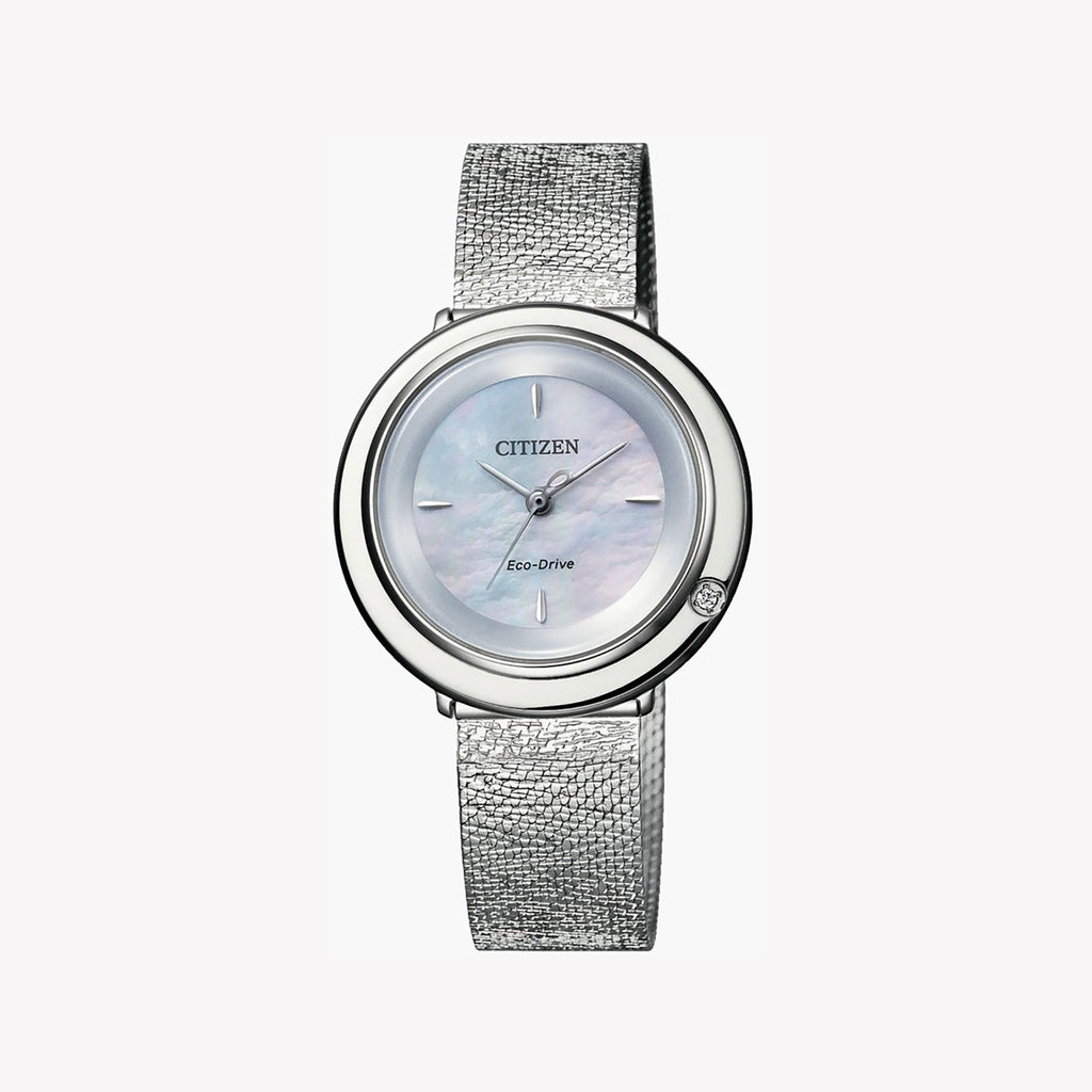 CITIZEN EM0640-82D - ELEGANT TIMEPIECE FOR MODERN WOMEN, STYLISH SILVER DIAL & COMFORTABLE FIT