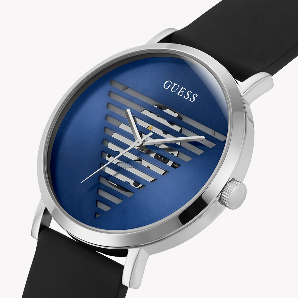 GUESS GW0503G2 - BOLD TIMEPIECE FOR THE MODERN MAN WITH STRIKING BLUE DIAL & SILICONE BAND-i-Watch-5