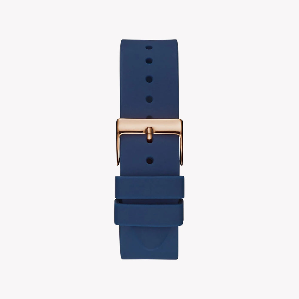 Guess Women's Rose Gold & Blue Silicone Watch, Rose Gold Dial | Gw0355l2 by i-watch