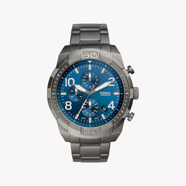 Fossil Men's Gray Stainless Steel Watch, Blue Dial | Fs5711 by i-watch