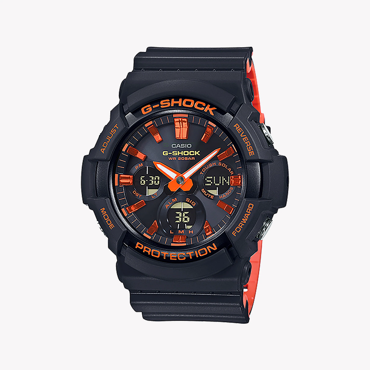 Casio G-Shock Gas-100br-1adr Bold Elegance - Men’S Watch With Matte Black Resin And Multifunctional Features by i-watch