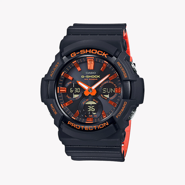 Casio G-Shock Gas-100br-1adr Bold Elegance - Men’S Watch With Matte Black Resin And Multifunctional Features by i-watch