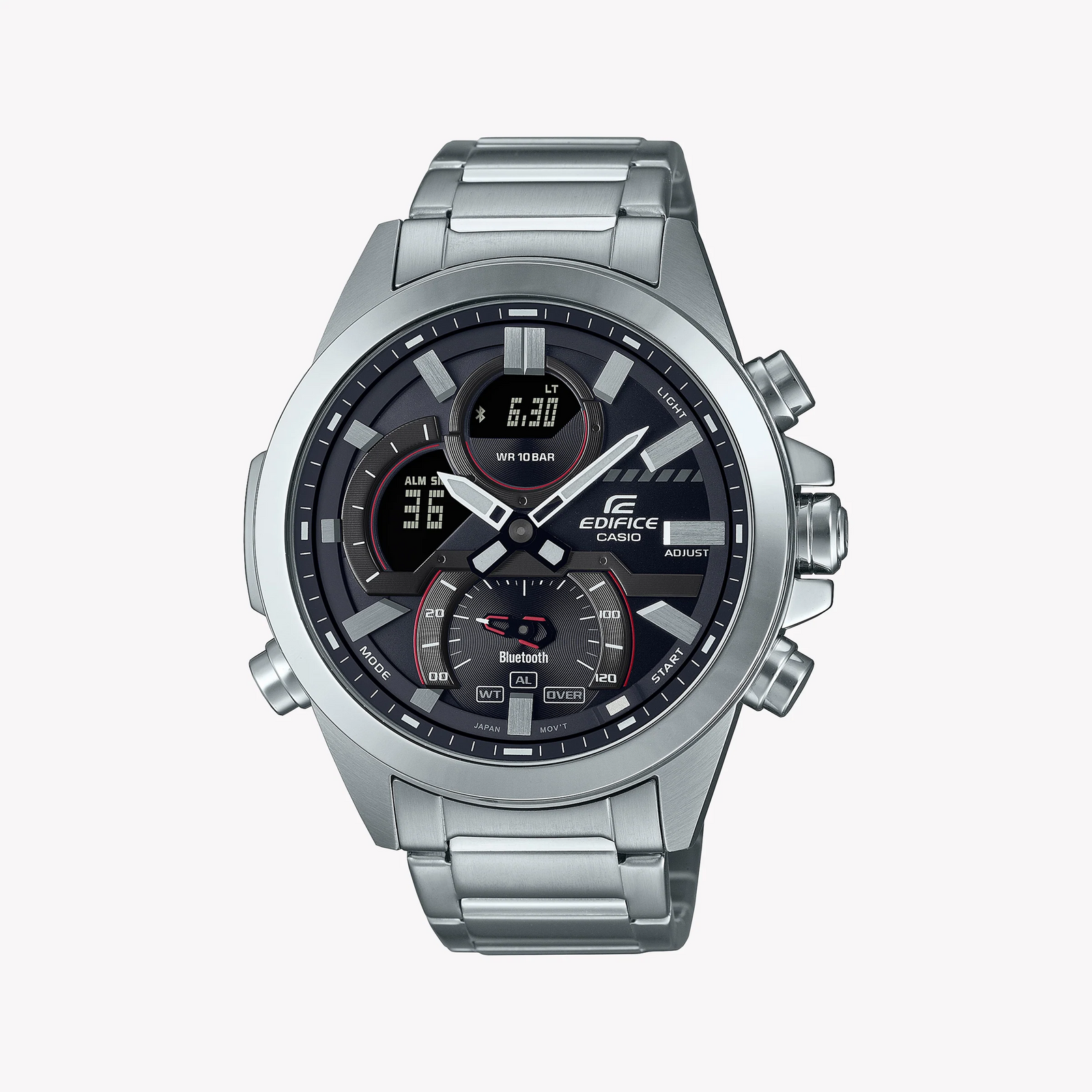 EDIFICE ECB-30D-1AEF - DYNAMIC TIMEPIECE FOR MEN - STAINLESS STEEL & SPORTY DESIGN