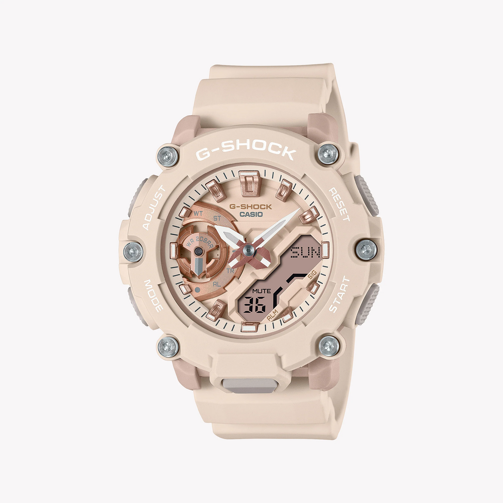 G-Shock Men's Red & Beige Resin Watch, 200m Water Resistant | Gma-S2200m-4adr by i-watch
