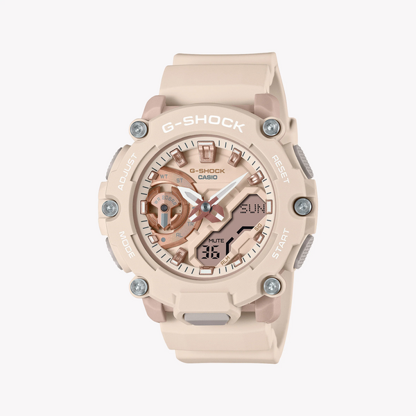 G-Shock Men's Red & Beige Resin Watch, 200m Water Resistant | Gma-S2200m-4adr by i-watch