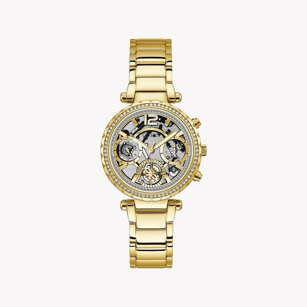 Guess Women's Gold Stainless Steel Watch, Clear Dial | Gw0403l2 by i-watch