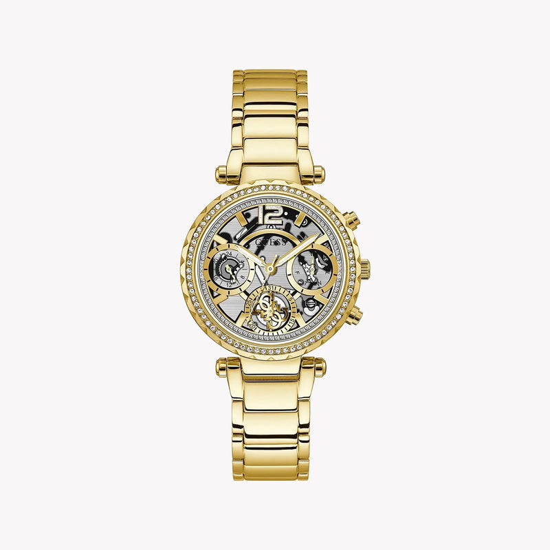 Guess Women's Gold Stainless Steel Watch, Clear Dial | Gw0403l2 by i-watch