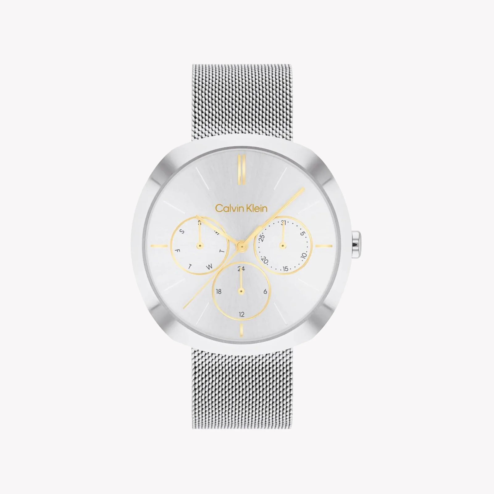 Ck Calvin Klein Men's Silver Stainless Steel Watch, White Dial | Ck3u3n30c by i-watch