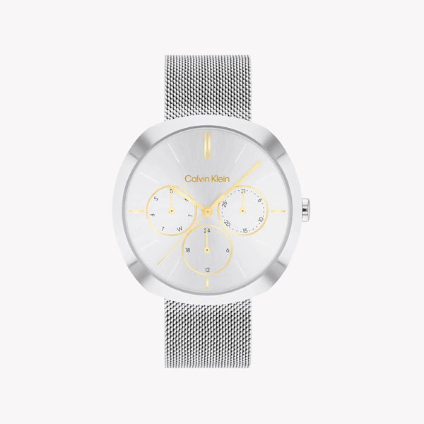 Ck Calvin Klein Men's Silver Stainless Steel Watch, White Dial | Ck3u3n30c by i-watch
