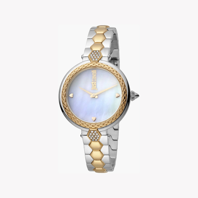 Just Cavalli Women's Silver & Gold Watch, White Dial | Jc1l128m0595 by i-watch