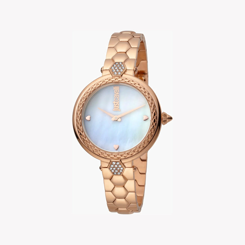 Just Cavalli Women's Rose Gold Watch, White Dial | Jc1l128m0585 by i-watch