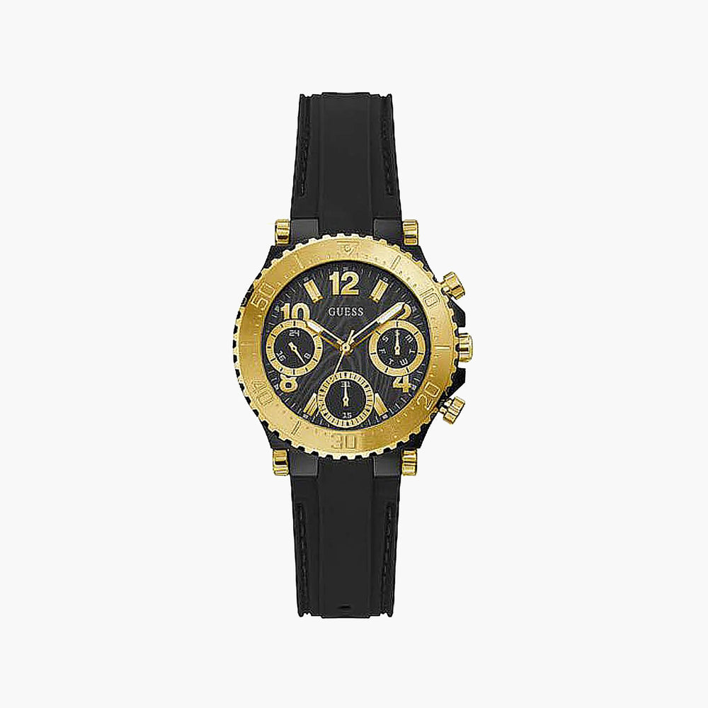 Guess Watches Men's Gold Silicone, Black Dial | Gw0466l1 by i-watch